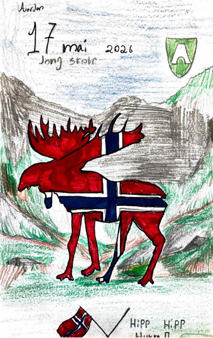 17. mai tegning - Jong skole