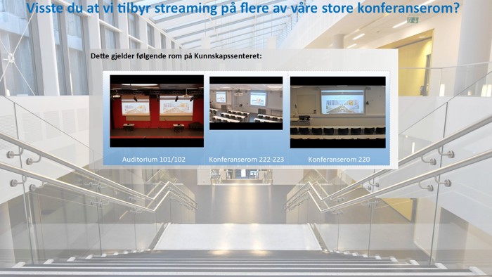 Informasjon om streamingtilbud Kunnskapssenteret