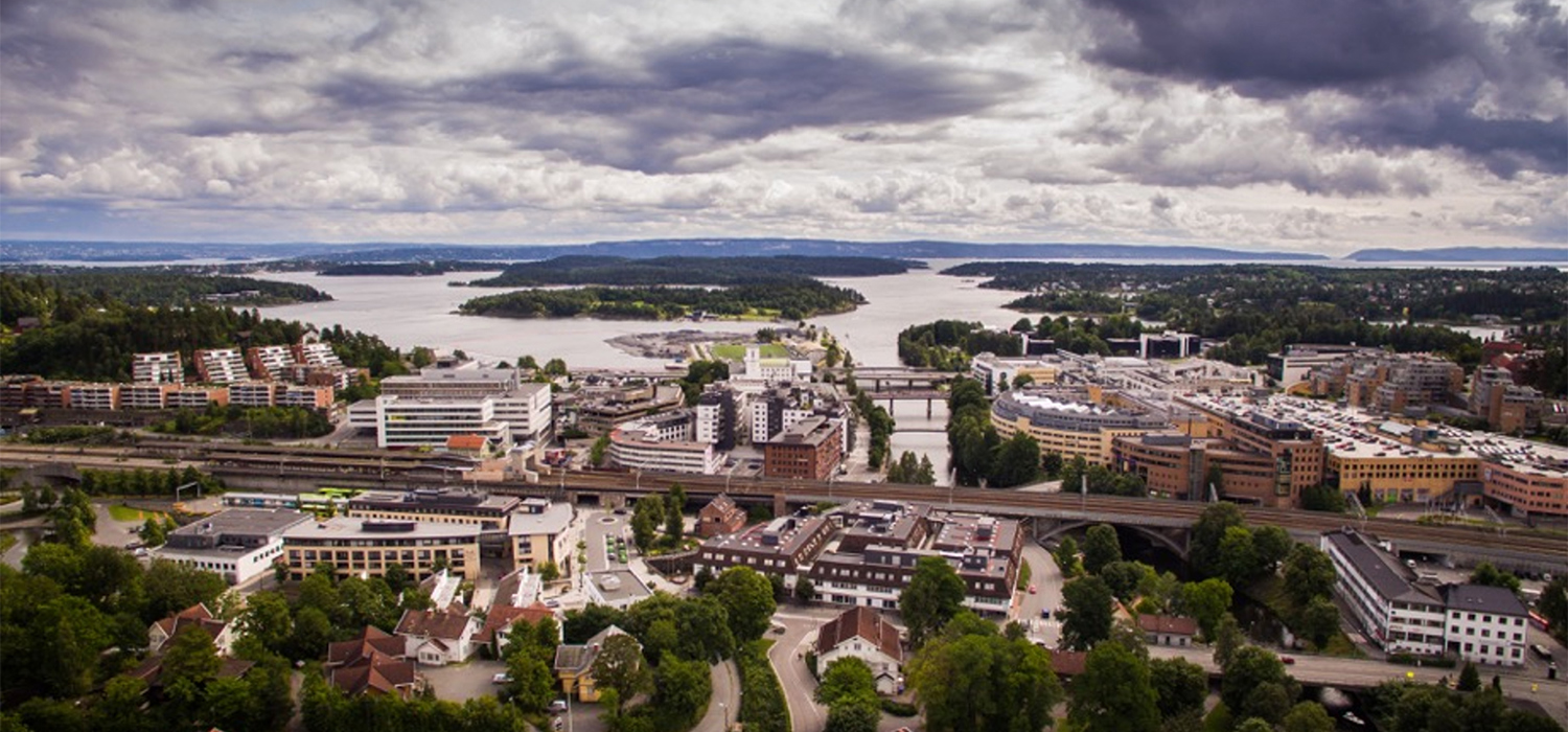 Flyfoto Sandvika sentrum